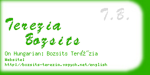 terezia bozsits business card